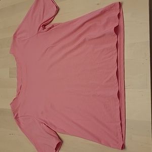 LIKE NEW Talbots Pink Scalloped Neckline 100% Pima Cotton T-shirt